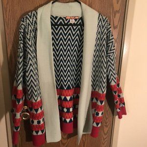 Tribal print cardigan size medium